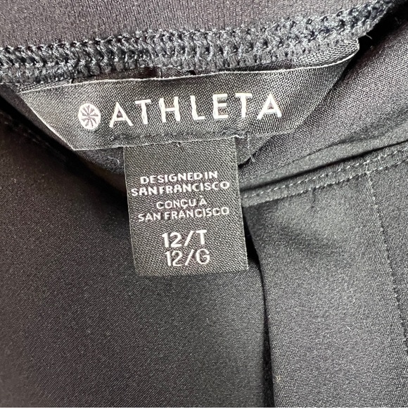 Athleta Black Endless High Rise Ankle Pant Size 12 Tall Stretch Pull On Travel - Picture 9 of 11